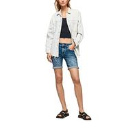 Pepe Jeans Poppy, Pantalones cortos Mujer, Azul (Denim-GW4), 27W