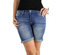 Pepe Jeans Poppy, Pantalones Cortos Para Mujer, Azul (Denim I58), 28W