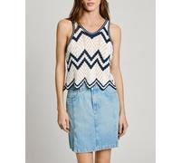 Pepe Jeans Punto de mujer tirantes detalle. Blanco hielo 36/XS