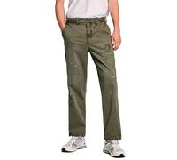 PEPE JEANS Relaxed Distressed Pants-N Pantalones, Leaf Green, 30W Unisex Adulto