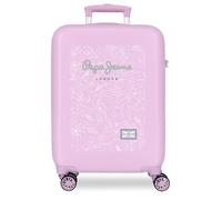 Pepe Jeans Renata Maleta de Cabina Rosa 38x55x20 cms Rígido 2 kgs Cierre de combinación Lateral ABS 2 kgs 35L Equipaje de Mano by Joumma Bags