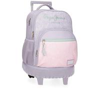 Pepe Jeans Renata Mochila Compact 2 Ruedas Morado 32x43x21 cms Poliéster 28,9L by Joumma Bags