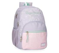 Pepe Jeans Renata Mochila doble Compartimento Portatil 15,6 pulgadas Morado 32x44x22 cms Poliéster 25,81L by Joumma Bags