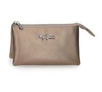 Pepe Jeans Ruby Neceser Tres Compartimentos Beige 17,5x9,5x2 cms Poliéster y PU 0,33L by Joumma Bags