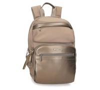 Pepe Jeans Ruby Mochila para Portátil Portátil 13,3 pulgadas Beige 25x37x10 cms Poliéster y PU 9,25L by Joumma Bags