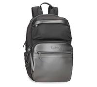 Pepe Jeans Ruby Mochila para Portátil Portátil 13,3 Pulgadas Gris 25x37x10 cms Poliéster y PU 9,25L by Joumma Bags