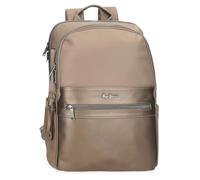 Pepe Jeans Ruby Mochila para Portátil Portátil 15,6 pulgadas Beige 29x40x11 cms Poliéster y PU 15,6L by Joumma Bags