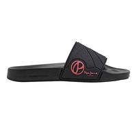 Pepe Jeans Slider Texture W, Sandalias deslizantes Mujer, Negro, 35 EU
