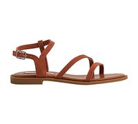 Pepe Jeans Sandalias de Piel Planas Ante Hayes Folk Naranja