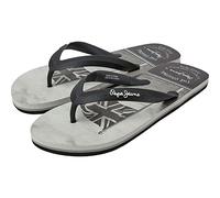 Pepe Jeans Sandalias Whale Sea Thong Hombre, Black, 43 EU