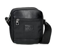 Pepe Jeans Sander Bandolera Negro 15x19,5x6 cms Poliéster con detalles en Piel Sintética