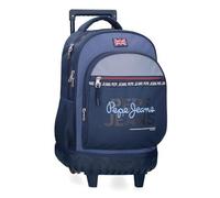 Pepe Jeans Seldon Mochila Compact 2 Ruedas Negro 32x43x21 cms Poliéster by Joumma Bags