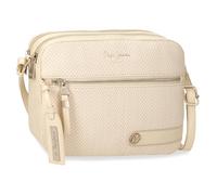 Pepe Jeans Sprig Bandolera Dos Compartimentos Beige 24x16x9 cms Piel sintética by Joumma Bags