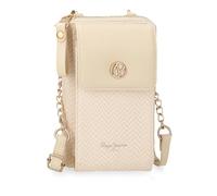 Pepe Jeans Sprig Bandolera Portamóvil Beige 11x20x4 cms Piel sintética by Joumma Bags