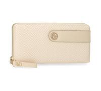 Pepe Jeans Sprig Billetero con Tarjetero Beige 19,5x10x2 cms Piel sintética by Joumma Bags