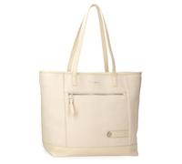 Pepe Jeans Sprig Bolso Tote Portátil 15,6 Pulgadas Beige 34x32x14 cms Piel sintética by Joumma Bags