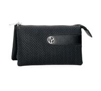 Pepe Jeans Sprig Monedero Tres Compartimentos Negro 17,5x9,5x2 cms Piel sintética by Joumma Bags