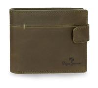 Pepe Jeans Staple Cartera Horizontal con Cierre de Click Verde 11x8,5x1 cms Piel by Joumma Bags