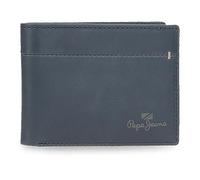 Pepe Jeans Staple Cartera Horizontal con Monedero Azul 11,5x8x1 cms Piel