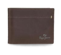 Pepe Jeans Staple Cartera Horizontal con Monedero Marrón 11,5x8x1 cms Piel