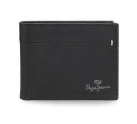 Pepe Jeans Staple Cartera Horizontal con Monedero Negro 11,5x8x1 cms Piel
