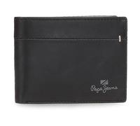 Pepe Jeans Staple Cartera Horizontal con Monedero Negro 11x8x1 cms Piel