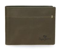 Pepe Jeans Staple Cartera Horizontal con Monedero Verde 11,5x8x1 cms Piel by Joumma Bags