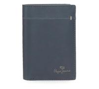 Pepe Jeans Staple Cartera Vertical con Monedero Azul 8,5x11,5x1 cms Piel