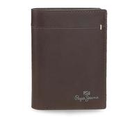 Pepe Jeans Staple Cartera Vertical con Monedero Marrón 8,5x11,5x1 cms Piel