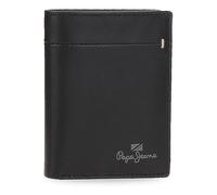 Pepe Jeans Staple Cartera Vertical con Monedero Negro 8,5x10,5x1 cms Piel