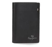 Pepe Jeans Staple Cartera Vertical con Monedero Negro 8,5x11,5x1 cms Piel