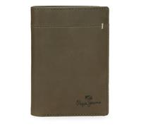 Pepe Jeans Staple Cartera Vertical con Monedero Verde 8,5x11,5x1 cms Piel by Joumma Bags