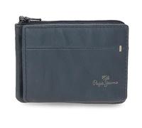 Pepe Jeans Staple Monedero con Tarjetero Azul 11x7x1,5 cms Piel