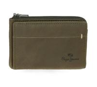 Pepe Jeans Staple Monedero con Tarjetero Verde 11x7x1,5 cms Piel by Joumma Bags