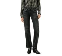 Pepe Jeans Straight Jeans LW Venus, Negro (Denim-9fa), 33W / 32L para Mujer