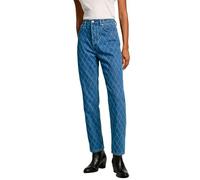 Pepe Jeans Straight Jeans Uhw Diamond, Azul (Denim), 34W / 30L para Mujer