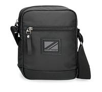 Pepe Jeans Straps, Equipaje Bolsa De Mensajero Hombre, Negro (Black), Bandolera Mediana
