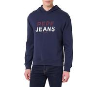 Pepe Jeans Sudadera con Capucha para Hombre M Seasonal Logo III, Azul (Azul Marino), XXL