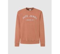 Pepe Jeans Sudadera de hombre de cuello redondo con estampado frontal. Marrón 6