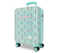 Pepe Jeans Sun Maleta de Cabina Turquesa Verde 38x55x20 cm Rígida ABS Cierre de combinación Integrado 34L 2,6kg 4 Ruedas Dobles Equipaje de Mano by Joumma Bags