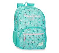 Pepe Jeans Sun Mochila Doble Compartimento Adaptable a Carro 10,5" Pulgadas Turquesa Verde 32x44x22 cm Poliéster 30,98L by Joumma Bags