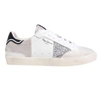 Pepe Jeans Tenis Lane Silver W para Mujer, Gris Plateado, 5 UK