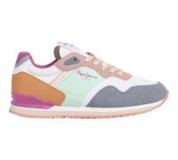 Pepe Jeans Tenis para niña con Logotipo de Londres, Azul desteñido, 34 EU