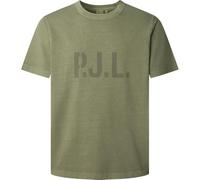 Pepe Jeans Thyssen tee Camiseta, Verde (Verde Militar), L para Hombre