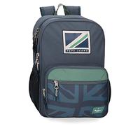 Pepe Jeans Tom Mochila Escolar Doble Compartimento Azul 30x40x13 cms Poliéster 15,6L