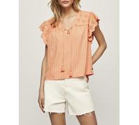 Pepe Jeans Top de mujer con detalles calados en canesú y manga mariposa. default 3/M