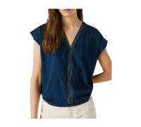 Pepe Jeans - Top de punto de jersey con cuello en V - Blouses & Shirts - Mujer - Azul - S -