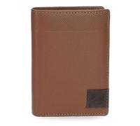 Pepe Jeans Topper Cartera Vertical con Monedero Marrón 8,5x11,5x1 cms Piel