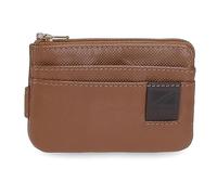 Pepe Jeans Topper Monedero con Tarjetero Marrón 11x7x1,5 cms Piel