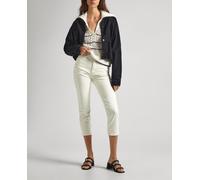 Pepe Jeans Vaquero recto de mujer tiro alto con lavado natural. Azul índigo 29